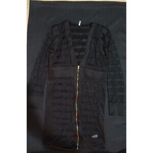 Womans black striped bandage dress